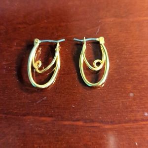 Gold plated hoop earrings